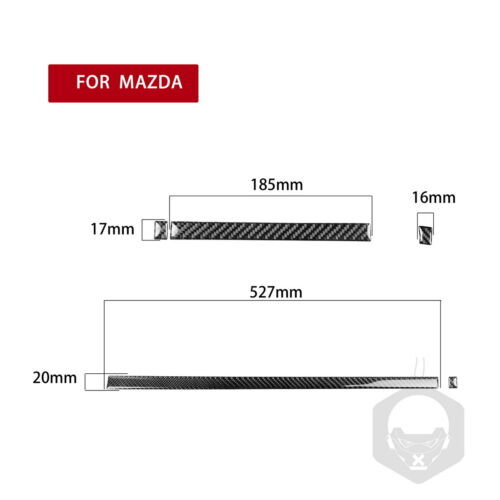 Passend für Mazda MX-5 III 2009-14 Cockpit Mittelkonsole Blenden Abdeckung Carbo