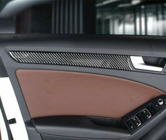 Passend für Audi A4 B8 Türblenden Leisten in Carbon Zierleisten Tuning