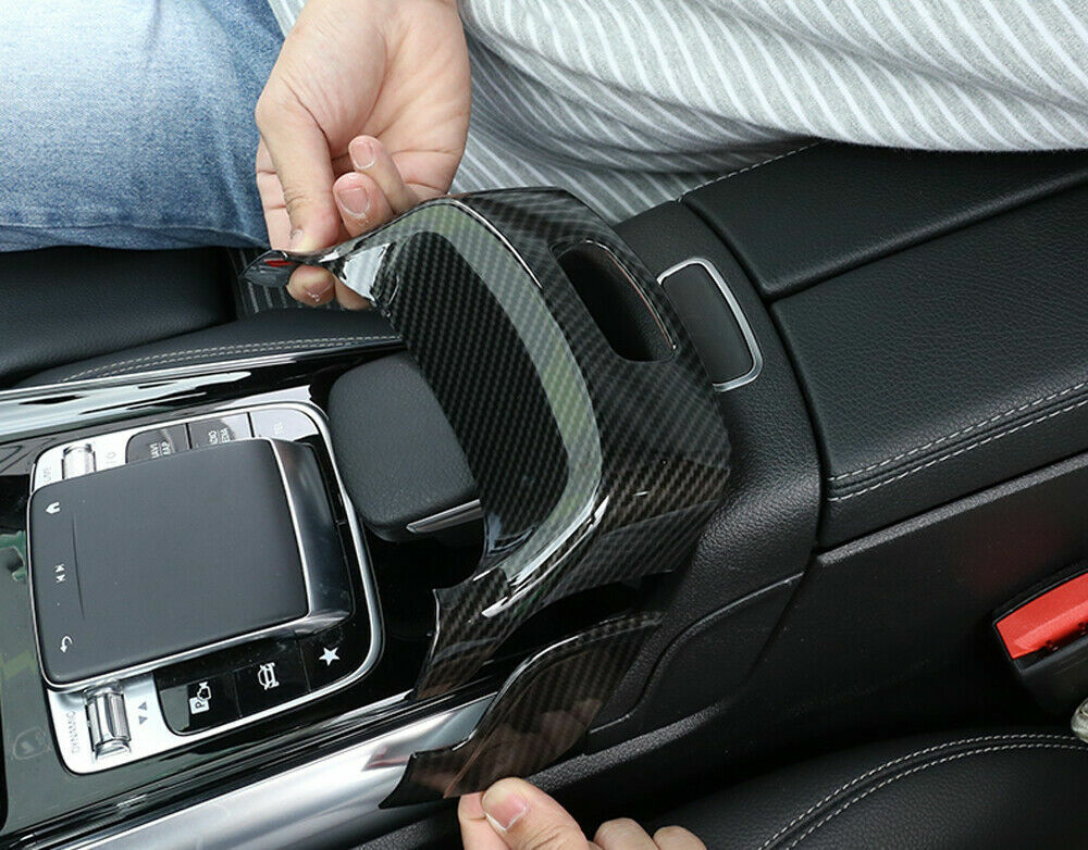 Passend für Mercedes-Benz GLA Mittelkonsole Fach Blende Rahmen Tuning Carbon