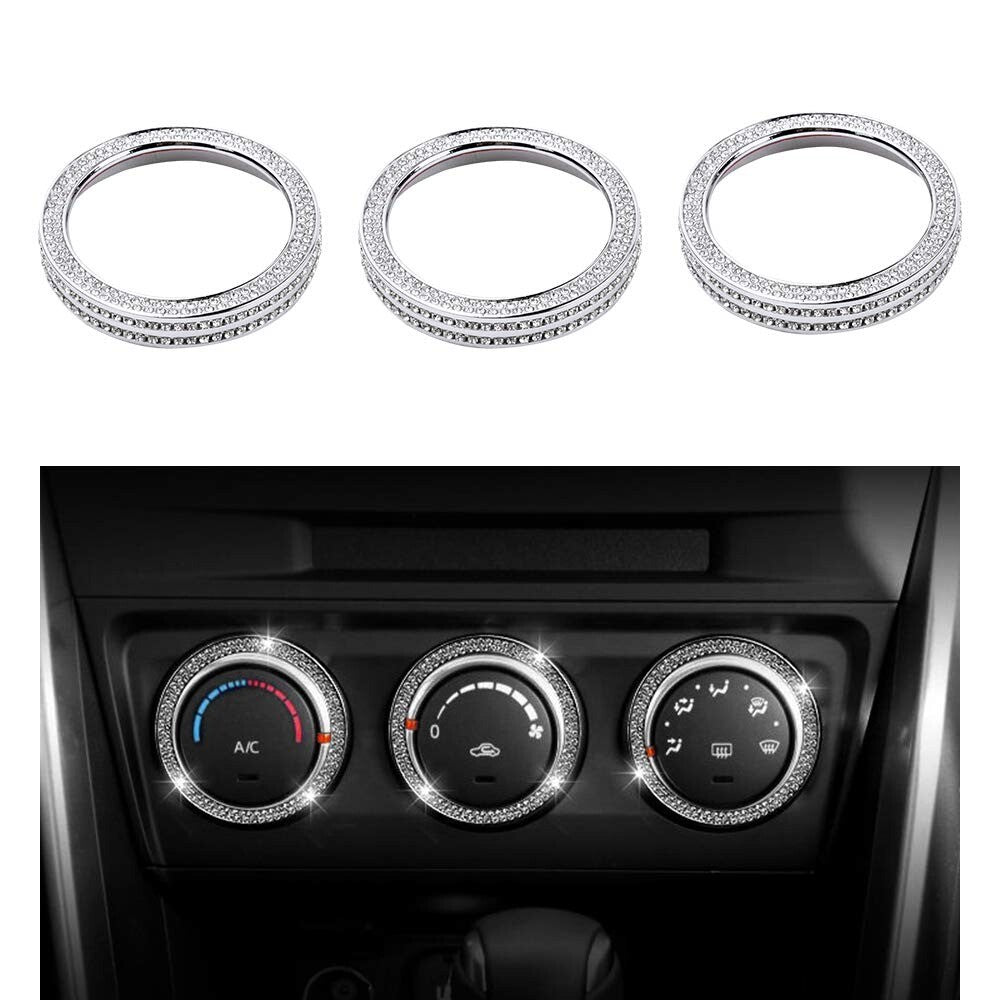 Passend für Mazda CX 3 CX 5 Strass Glitzer Blende Ringe Lüftung Klima Edel