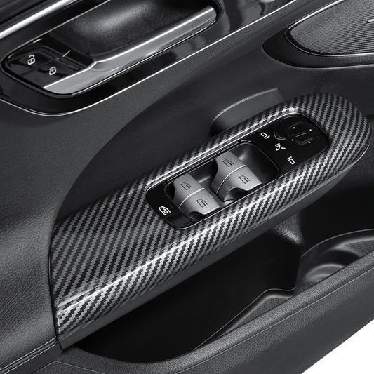 Passend für Mercedes W206 C Klasse Blende Fensterheber Schutz Rahmen Carbon