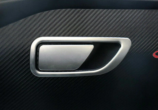 Passend für Ford Focus MK4 Silber Zierrahmen Handschuhfach Blenden Edelstahl