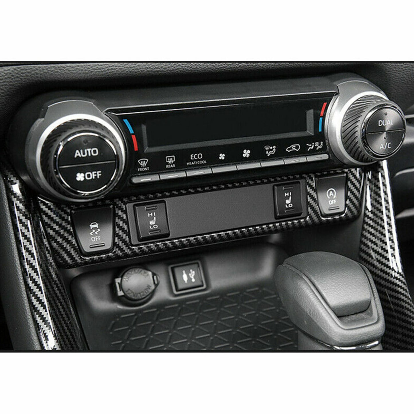 Passend für Toyota Rav4 Regler Blenden Abdeckung Zierrahmen Carbon
