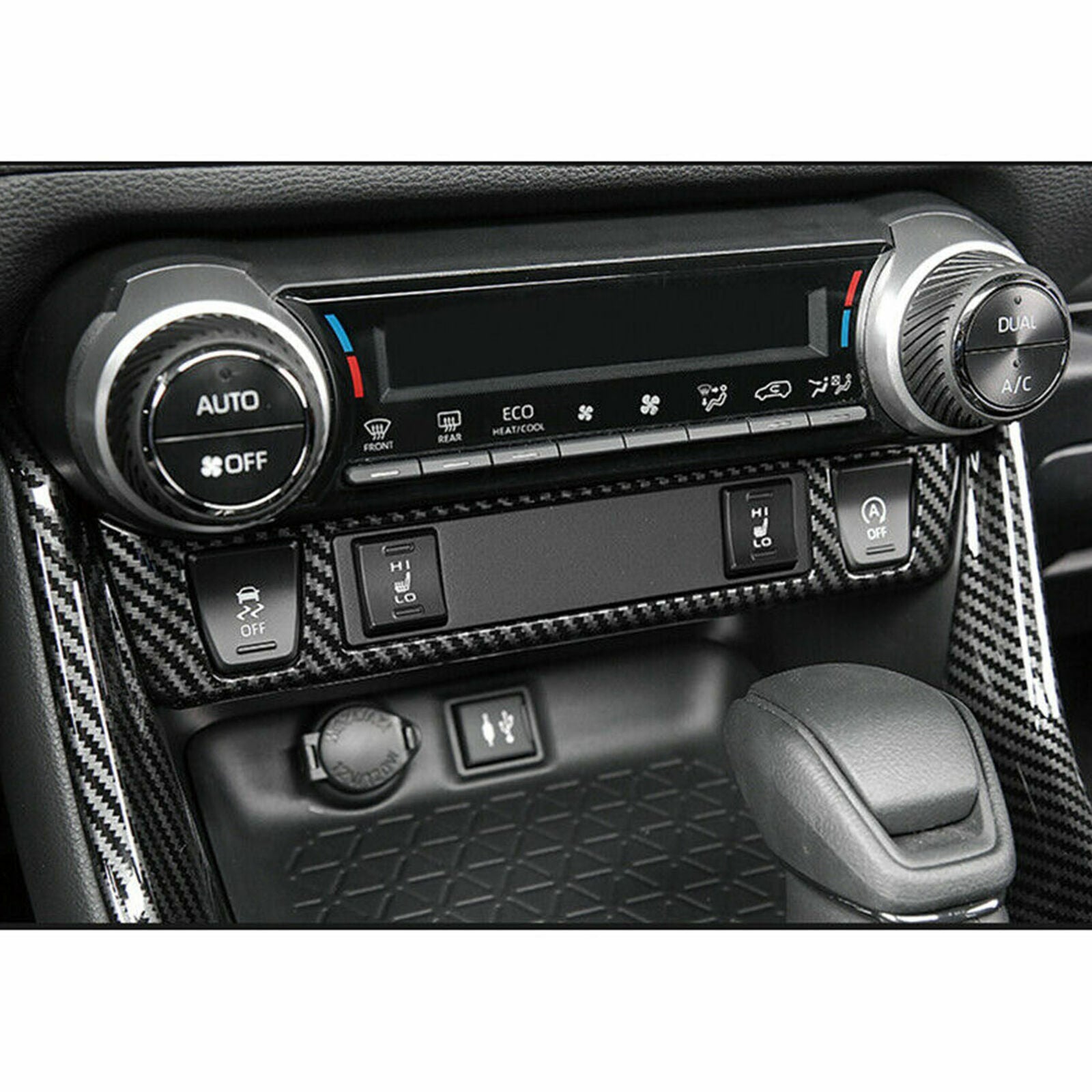 Passend für Toyota Rav4 Regler Blenden Abdeckung Zierrahmen Carbon