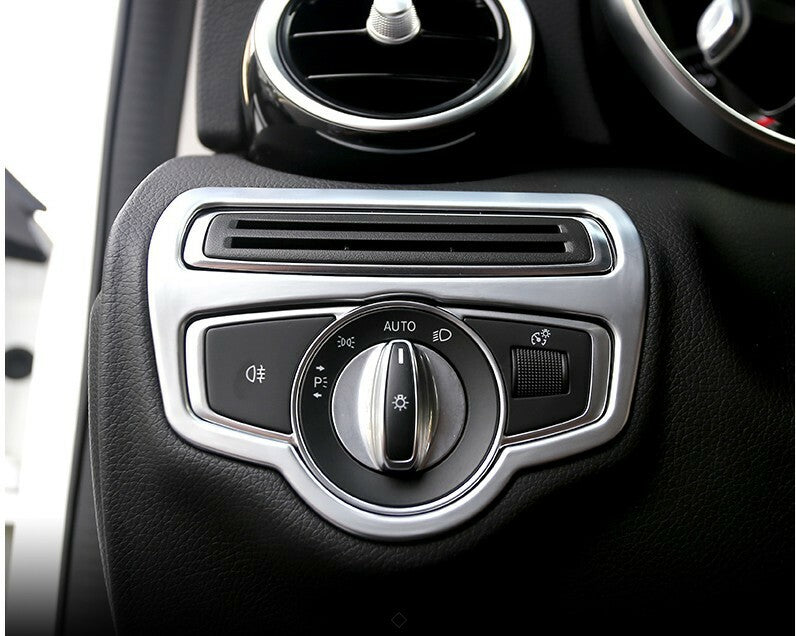 Passend für Mercedes Benz W205 GLC Lichtschalter Schalter Chrom Edelstahl Blende