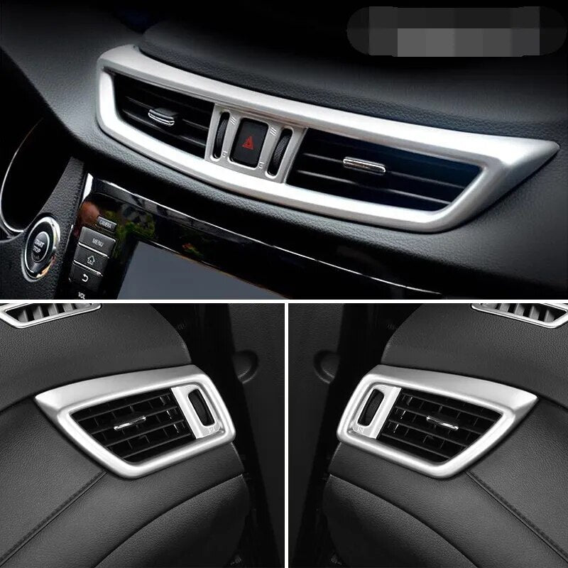 Passend für Nissan X-trail 2014-20 Lüftung Blende Zierblende Abdeckung Silber