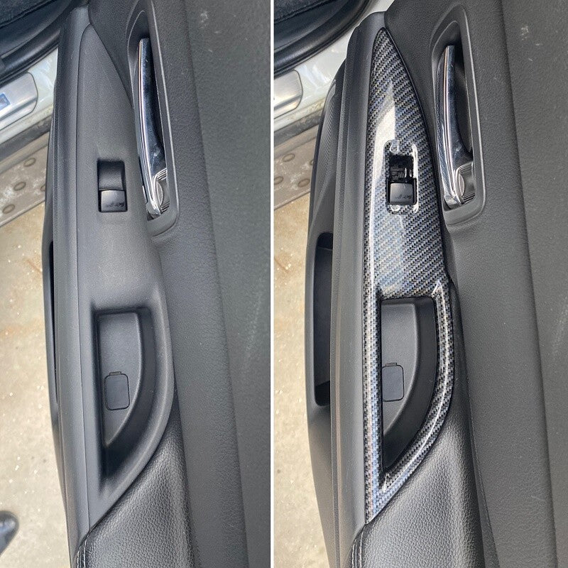 Passend für Mitsubishi Outlander Fensterheber Blenden Abdeckung Rahmen Carbon