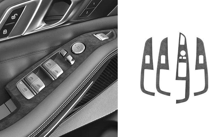 Passend für BMW X5 G08 Fensterheber Seitenteile Wildleder Abdeckungen Blenden