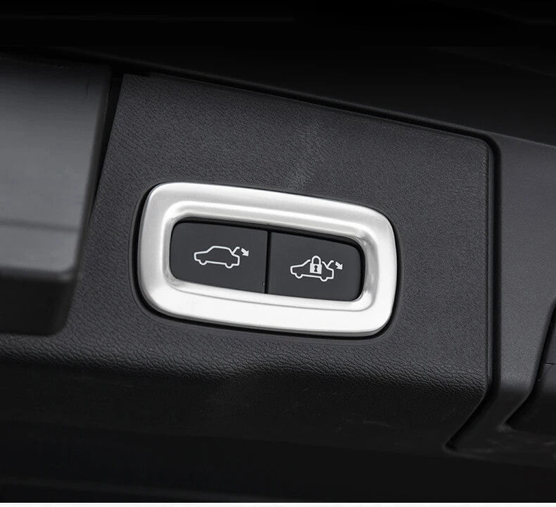 Passend für Volvo XC 60 Kofferraum Taste Rahmen Silber aus Edelstahl Blende