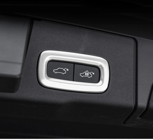 Passend für Volvo XC 60 Kofferraum Taste Rahmen Silber aus Edelstahl Blende