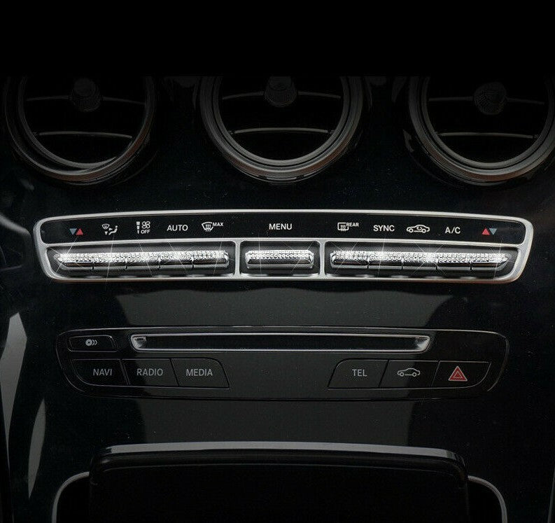 Passend für Mercedes Benz C E GLC Klasse W205 W213 X253 Glitzer Strass Schalter