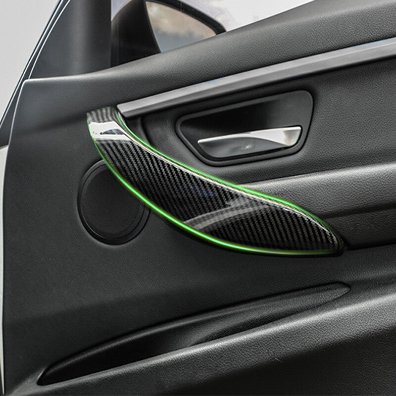 Passend für BMW 3 Serie F30 F31 F34 Türgriff Blenden Zierblenden in Carbon Optik