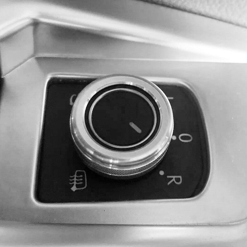 Passend für VW Ibiza POLO GTI Golf Regler Ring Blenden Abdeckung Rahmen Silber