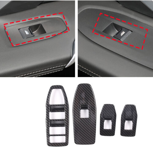 Passend für BMW X1 2023-2024 Fensterheber Blenden Abdeckung Carbon
