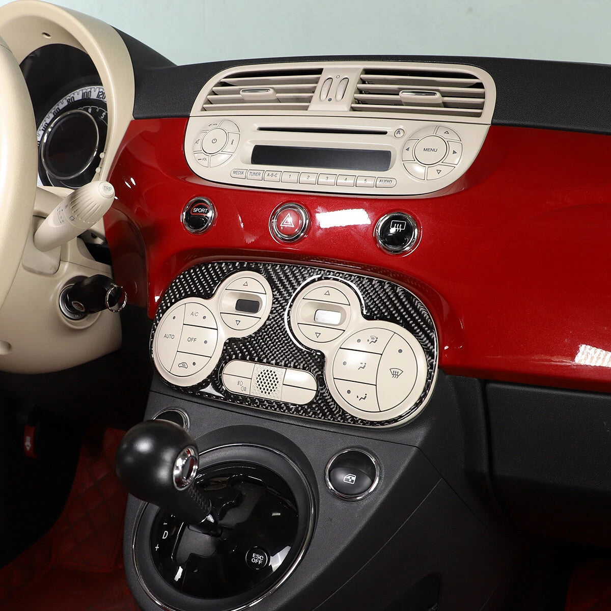 Passend für Fiat 500 312 2011-2019 Klimabedienung Blende