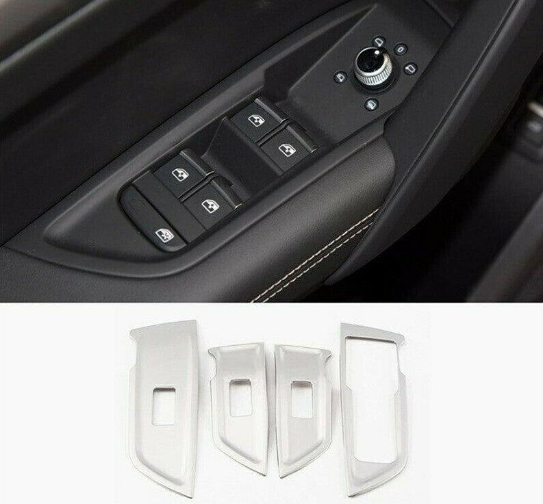 Passend für Audi Q5 Fensterheber Schalter Zierrahmen Blenden aus Edelstahl