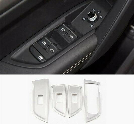 Passend für Audi Q5 Fensterheber Schalter Zierrahmen Blenden aus Edelstahl
