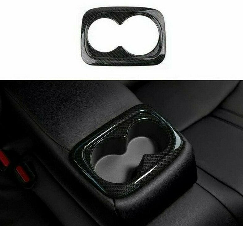 Passend für Honda Civic Carbon Becherhalter Blende Rahmen Schutz Armlehne Cover