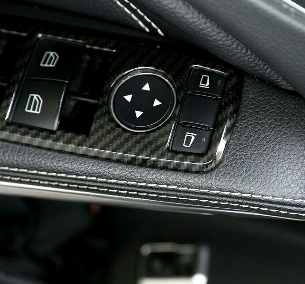Passend für Mercedes Benz A B C E GLE GLA CLA GLK Fensterheber Carbon Blende
