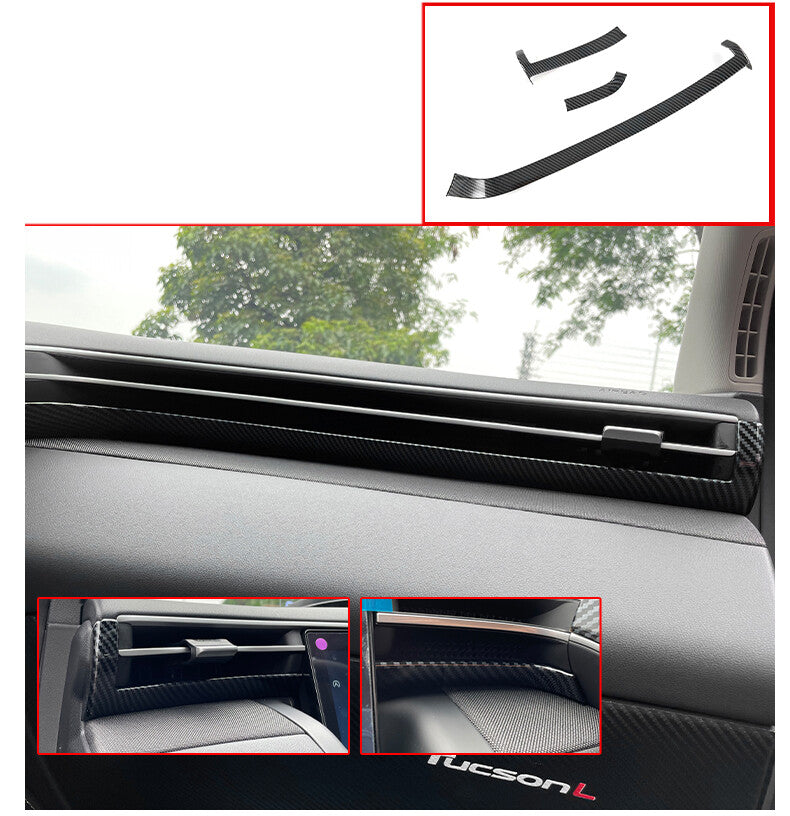 Passend für Hyundai Tucson NX4 Abdeckung Carbon Cockpit Armatur Dashboard Blende