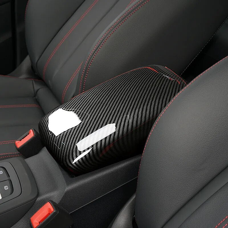 Passend für Audi Q2 2018-22 Mittelarmlehne Blende Abdeckung Rahmen Carbon
