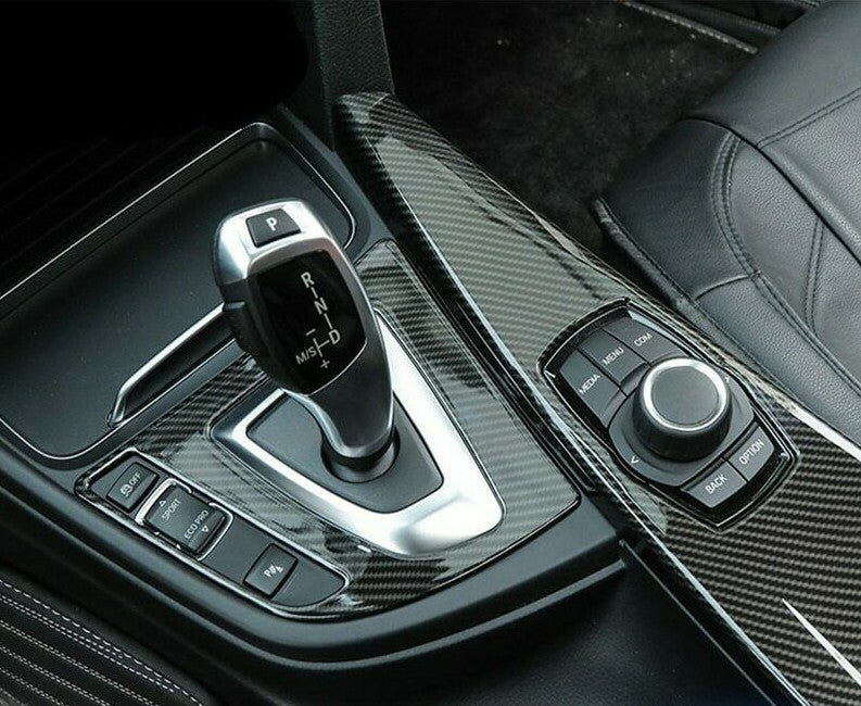Passend für BMW 3 F30 F32 F33 F34 F36 Carbon Mittelkonsole Schaltknauf Blende