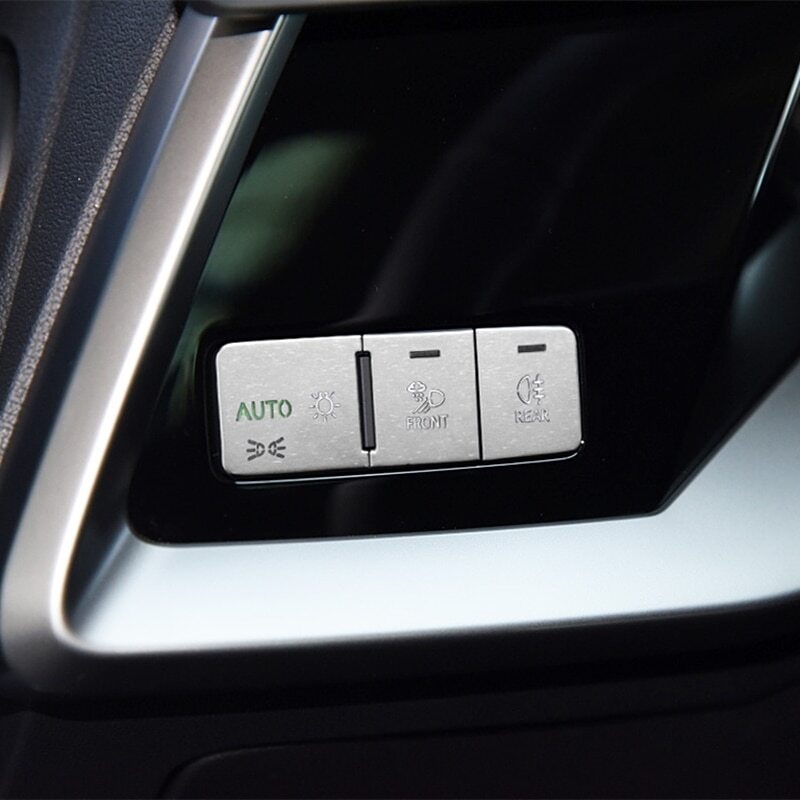 Passend für Audi A6 C8 A7 A8 2019-21 Tasten Blenden Abdeckungen Rahmen Silber