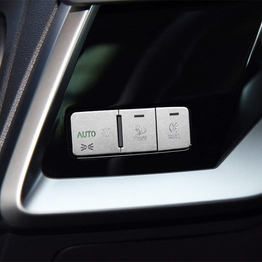 Passend für Audi A6 C8 A7 A8 2019-21 Tasten Blenden Abdeckungen Rahmen Silber