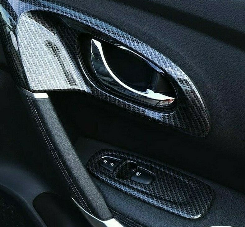 Passend für Renault Kadjar Türgriff Blende Schutz Tür Rahmen Cover Carbon