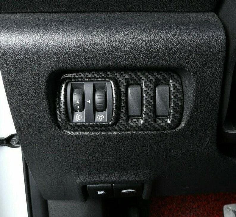 Passend für Renault Kadjar Lichtschalter Blende Schutz Rahmen Cover Carbon