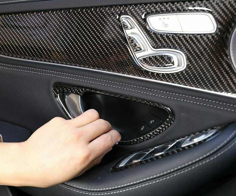 Passend für Mercedes Benz W205 GLC Türgriffrahmen Blenden Carbon Zierrahmen
