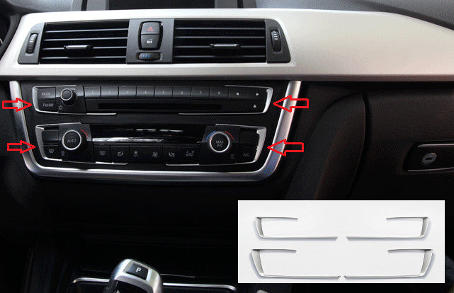 Passend für BMW 3er F30 und F31 Chromrahmen Blende Radio / DVD