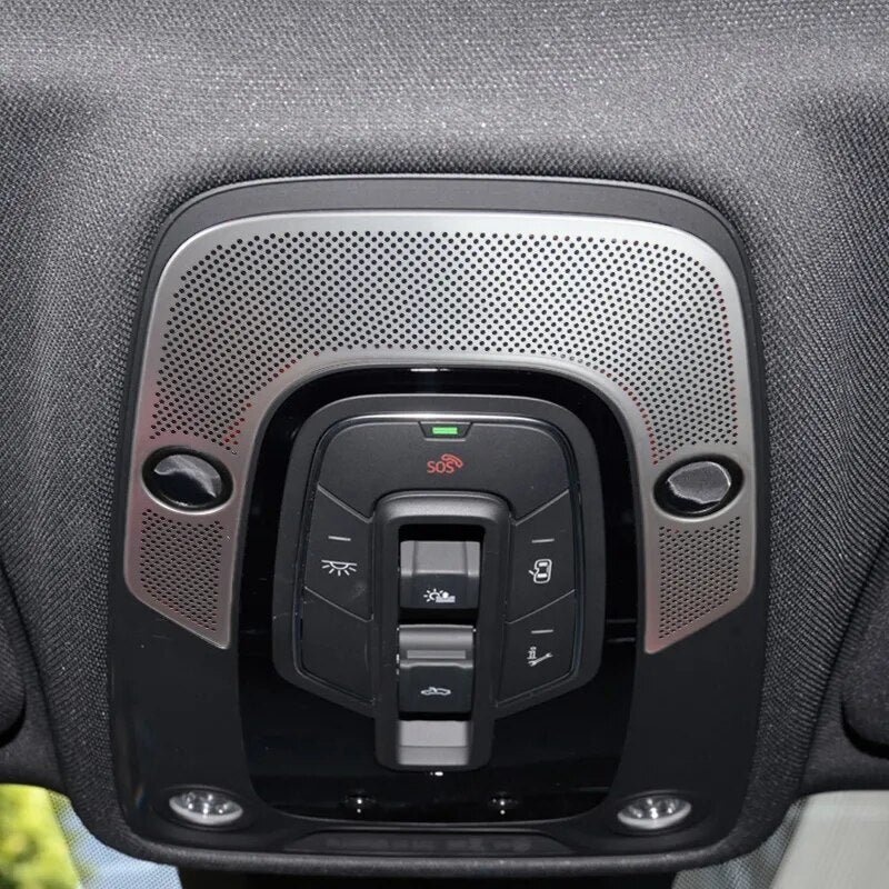 Passend für Audi Q8 2019-23 Licht Panel Blende Abdeckung Rahmen Silber
