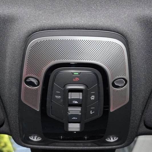 Passend für Audi Q8 2019-23 Licht Panel Blende Abdeckung Rahmen Silber