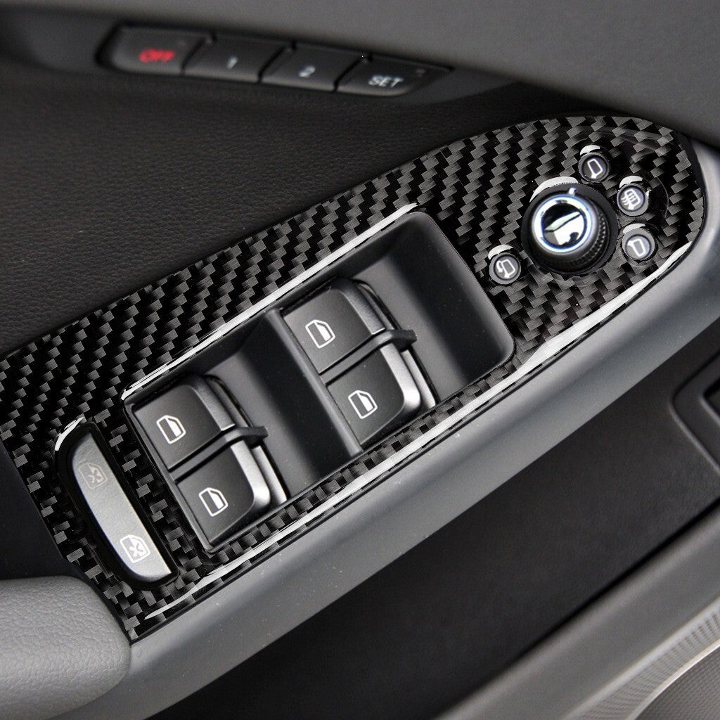 Passend für Audi A4 B8 A5 Q5 Fensterheber Rahmen Blenden Carbon Zierrahmen