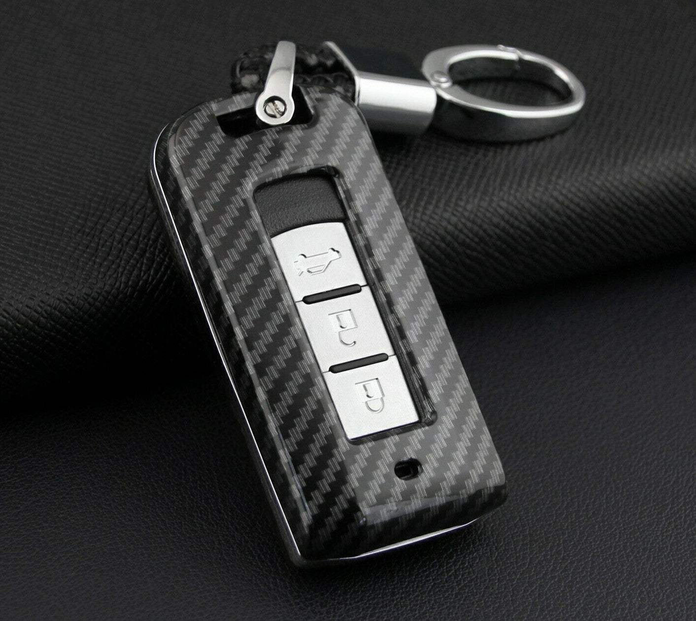 Passend für Mitsubishi Outlander ASX Lancer RVR Carbon Schlüssel Cover Hülle