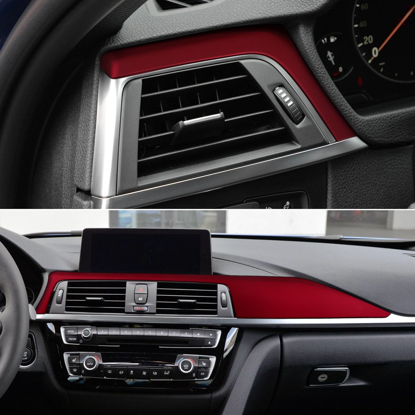Passend für BMW 3 4 Series Mittelkonsole Konsole Blenden Abdeckungen Rahmen Rot