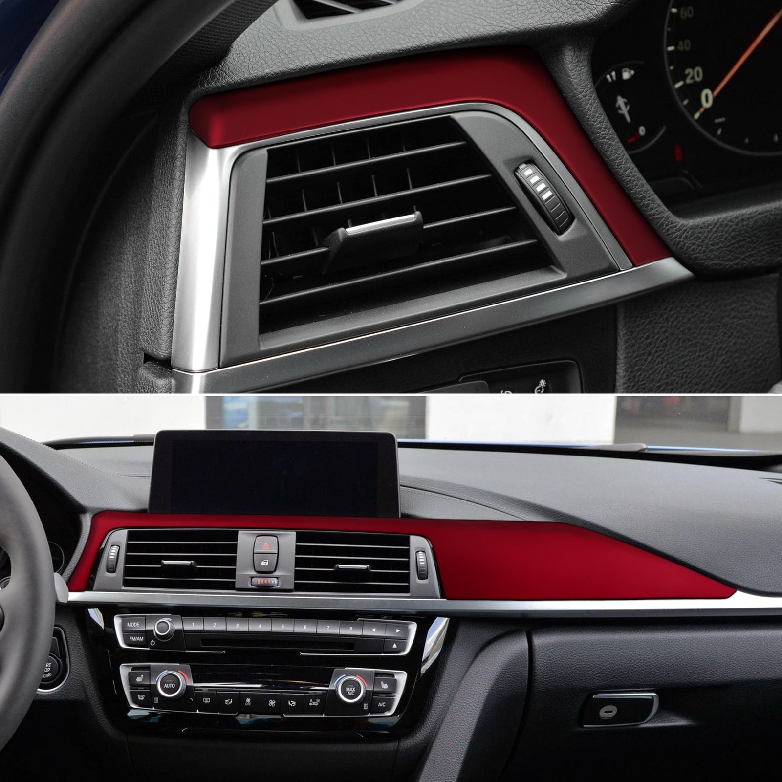 Passend für BMW 3 4 Series Mittelkonsole Konsole Blenden Abdeckungen Rahmen Rot