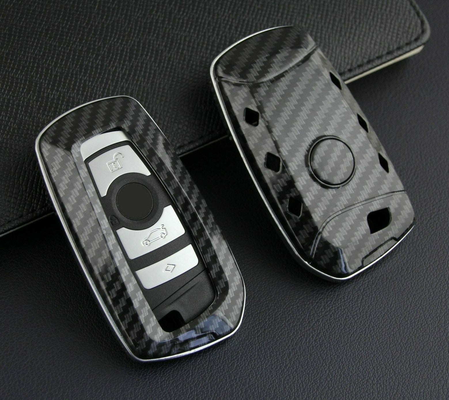 Passend für BMW X3 X4 1 2 3 4 5 6 7 Carbon Schlüssel Cover Hülle