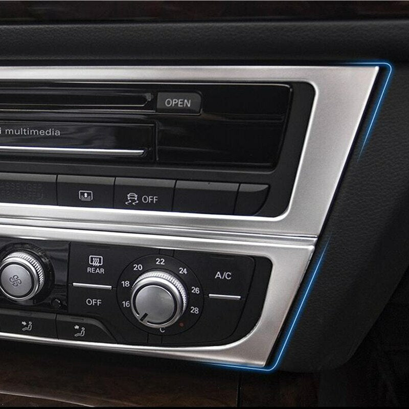 Passend für Audi A6 C7 A7 2012-2018 Radio Rahmen Blenden Edelstahl Zierrahmen