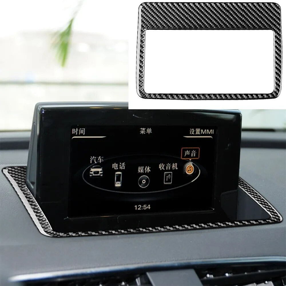Passend für Audi Q3 2013-18 Display Blende Abdeckung Rahmen Carbon