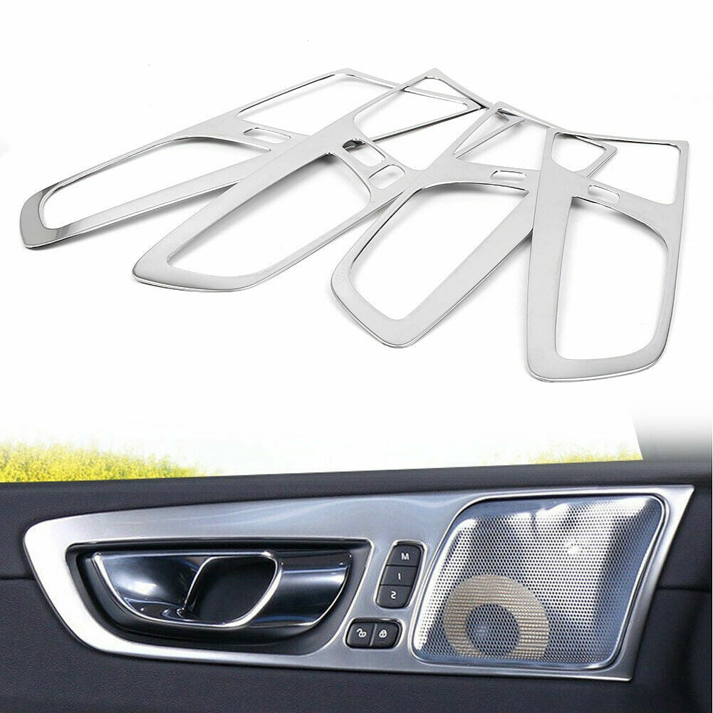 Passend für Volvo XC60 Fensterheber Abdeckung Blenden Rahmen Tuning Silber