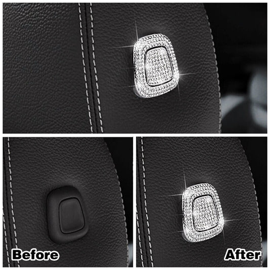 Passend für 2x Mercedes Benz A GLA Strass Glitzer Kopfstütze Veredelung Blende