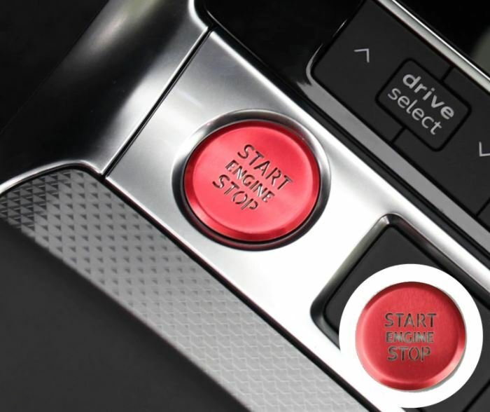 Passend für Audi A6 C8 ab 2019 Start Stop Zierblende Blende Rot Abdeckung