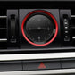 Passend für VW Volkswagen Passat B8 Arteon Uhr Klima Rahmen Blende Rot Lüftung