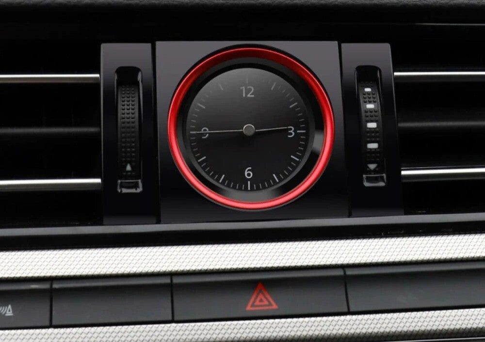 Passend für VW Volkswagen Passat B8 Arteon Uhr Klima Rahmen Blende Rot Lüftung