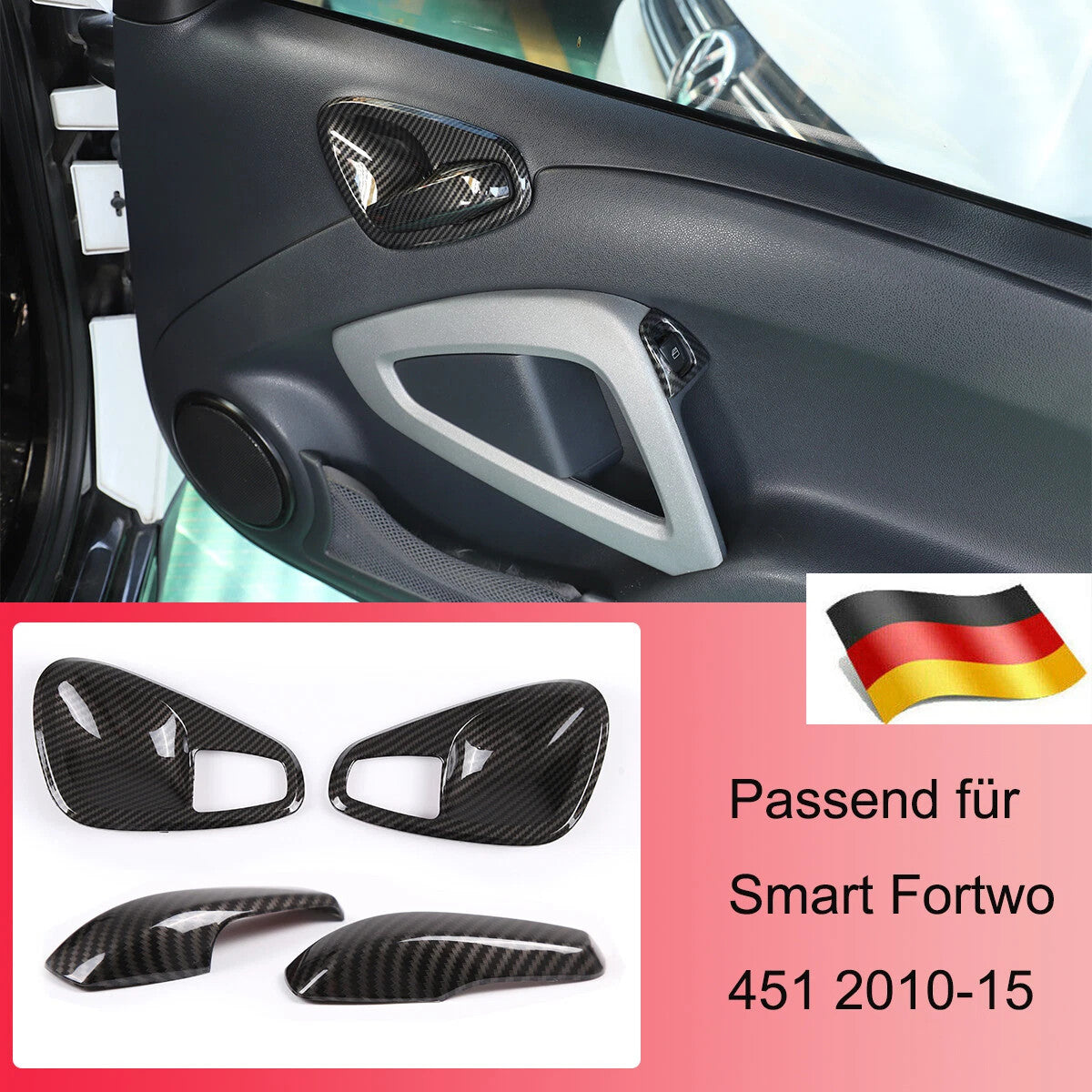 Passend für Smart 451 2010-2015 Türgriff innen Blenden