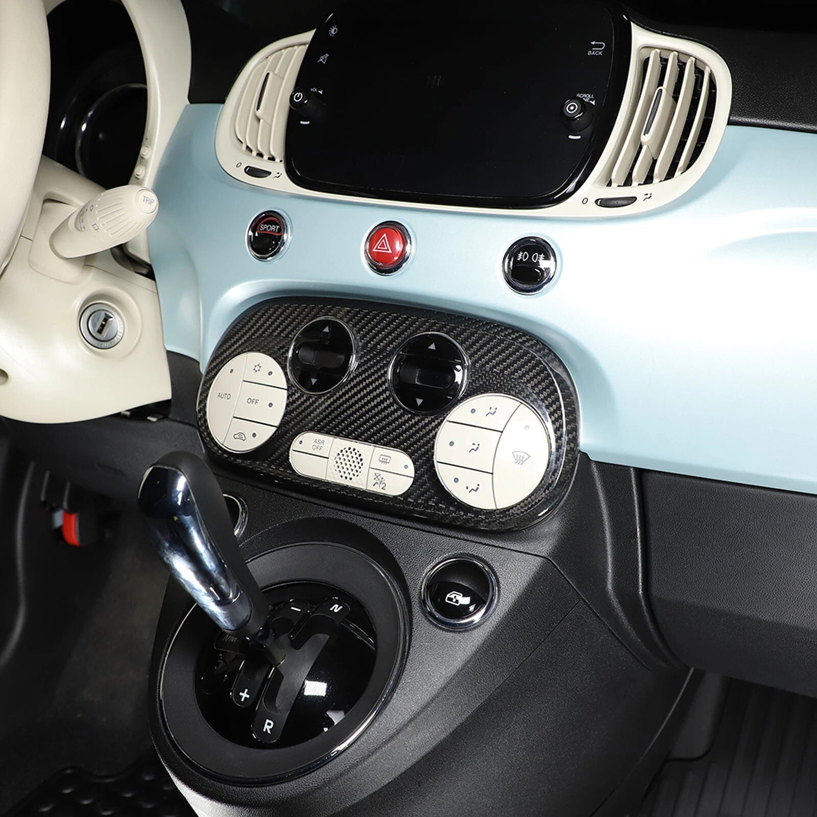 Passend für Fiat 500 Abarth 595 2016-2023 Mittelkonsole Blende