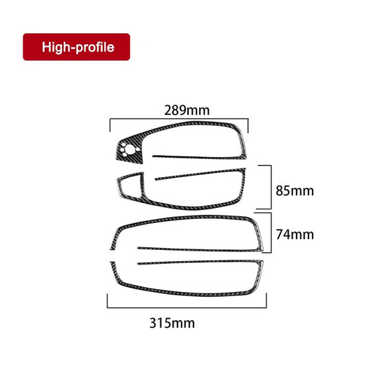 Passend für Audi A6 C7 A7 2012-18 Fensterheber Blenden Abdeckungen Rahmen Carbon