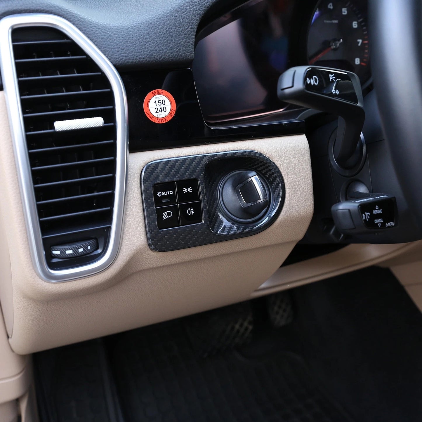 Passend für Porsche Cayenne 2019-2023 Lichtschalter Blende